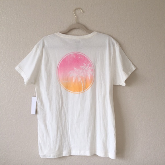 Roxy Tops - Roxy T-shirt Palmy Dreams Tee Ivory XL